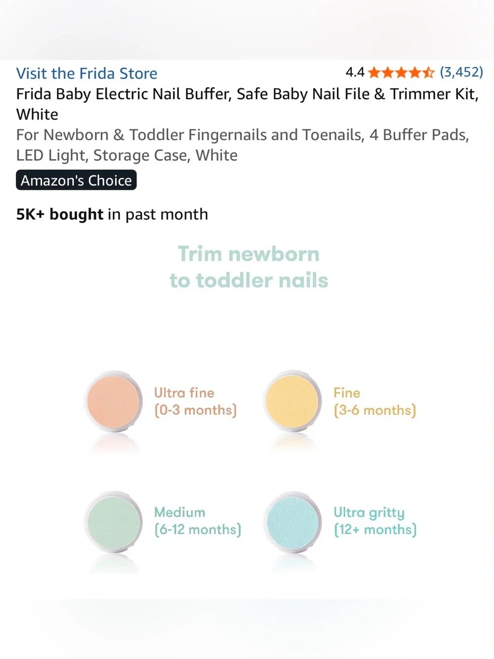 NEW Frida Baby Electric Nail Buffer Kit —